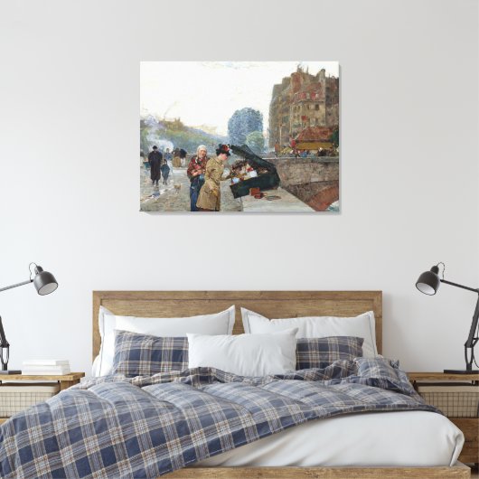 Childe Hassam, Quai St. Michel Canvas Afdruk (Insitu (Slaapkamer))