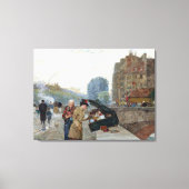 Childe Hassam, Quai St. Michel Canvas Afdruk (Voorkant)