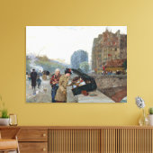 Childe Hassam, Quai St. Michel Canvas Afdruk (Insitu (Woonkamer))