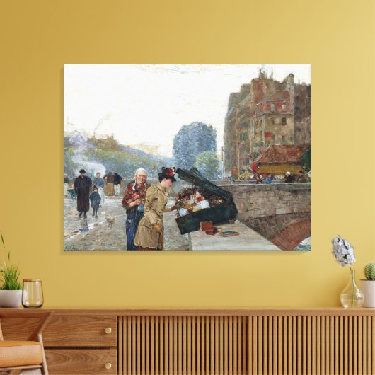 Childe Hassam, Quai St. Michel Canvas Afdruk (Insitu (Woonkamer))
