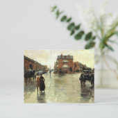 Childe Hassam - Rainy Day, Boston Briefkaart (Staand voorkant)
