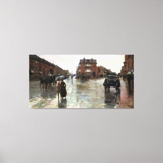Childe Hassam Rainy Day, Boston Canvas Afdruk (Voorkant)
