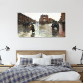 Childe Hassam Rainy Day, Boston Canvas Afdruk (Insitu (Slaapkamer))