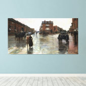 Childe Hassam Rainy Day, Boston Canvas Afdruk (Insitu (Houten vloer))