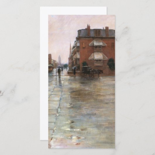 Childe Hassam - Rainy Day, Boston Feestdagenkaart (Voorkant / Achterkant)