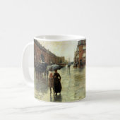 Childe Hassam - Rainy Day, Boston Koffiemok (Voorkant links)