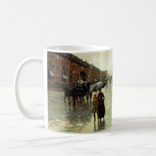 Childe Hassam - Rainy Day, Boston Koffiemok (Links)