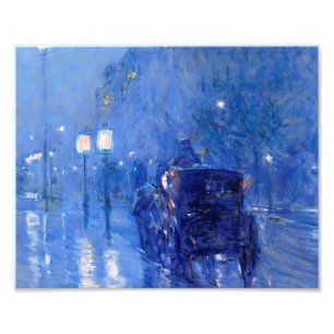 Childe Hassam - Rainy Midnight Foto Afdruk