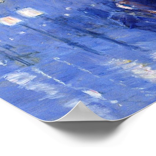 Childe Hassam - Rainy Midnight Poster (Hoek)