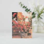 Childe Hassam - Rode Geraniums Briefkaart (Staand voorkant)