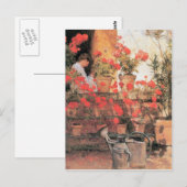 Childe Hassam - Rode Geraniums Briefkaart (Voorkant / Achterkant)