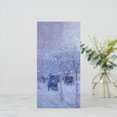 Childe Hassam - Te late middag, New York, Winter Feestdagenkaart (Staand voorkant)