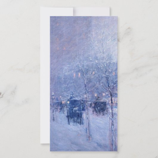 Childe Hassam - Te late middag, New York, Winter Feestdagenkaart (Voorkant)