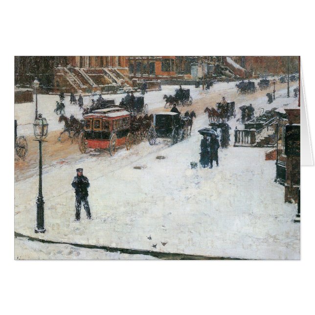 Childe Hassam - Vijfde avenue in de winter (Voorkant Horizontaal)