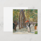 Childe Hassam - vijfde avenue op het Washington Sq Feestdagenkaart (Voorkant / Achterkant)