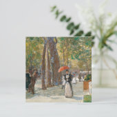 Childe Hassam - vijfde avenue op het Washington Sq Feestdagenkaart (Staand voorkant)