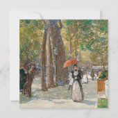 Childe Hassam - vijfde avenue op het Washington Sq Feestdagenkaart (Voorkant)
