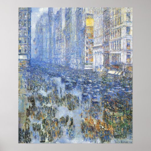 Childe Hassam - Vijfde Avenue Poster (Voorkant)