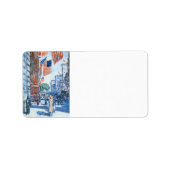 Childe Hassam - Vlaggen Fifth Avenue Etiket (Voorkant)