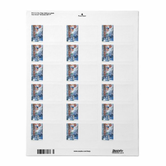 Childe Hassam - Vlaggen Fifth Avenue Etiket (Full Sheet)