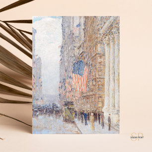 Childe Hassam Vlaggen op het Waldorf Schilderij Ku Briefkaart