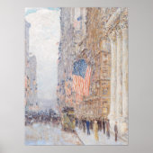 Childe Hassam Vlaggen op het Waldorf Schilderij Ku Poster (Voorkant)