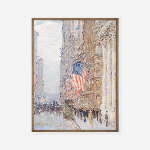 Childe Hassam Vlaggen op het Waldorf Schilderij Ku Poster