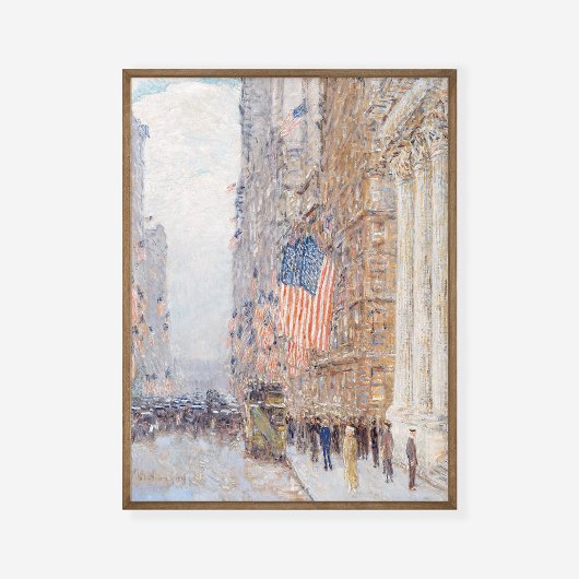 Childe Hassam Vlaggen op het Waldorf Schilderij Ku Poster