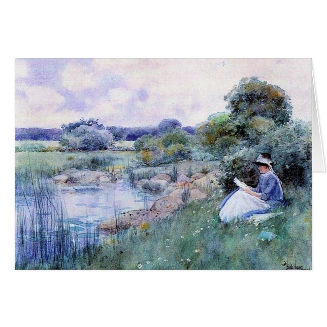 Childe Hassam - Vrouw lezen (Voorkant Horizontaal)