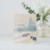 Childe Hassam Winter in Union Square Painting Art Briefkaart (Staand voorkant)