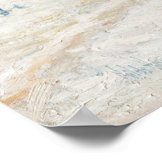 Childe Hassam Winter in Union Square Painting Art Poster (Hoek)