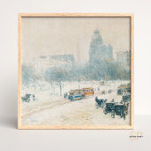 Childe Hassam Winter in Union Square Painting Art Poster