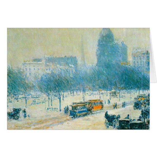 Childe Hassam - Winter op Unieplein (Voorkant Horizontaal)