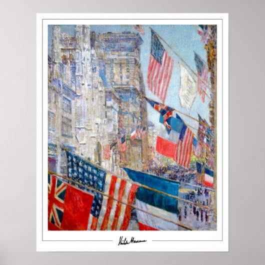 Childe Hassam Zedign Art Poster #425-2 (Voorkant)