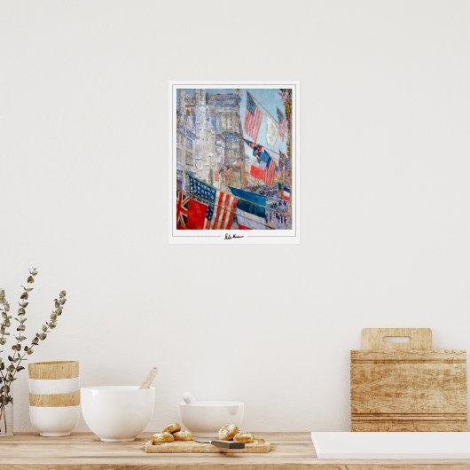 Childe Hassam Zedign Art Poster #425-2 (Keuken)