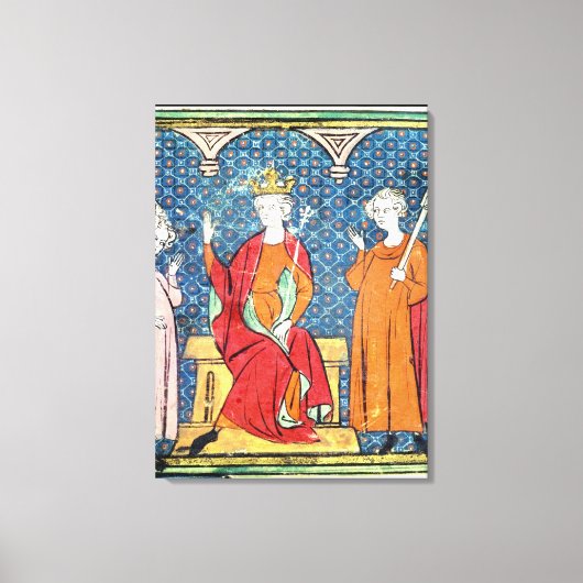 Childeric II , Merovingian King of Austrasia Canvas Afdruk (Voorkant)