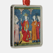 Childeric II , Merovingian King of Austrasia Metalen Ornament (Rechts)