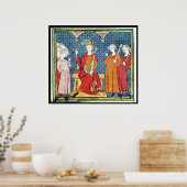 Childeric II , Merovingian King of Austrasia Poster (Keuken)