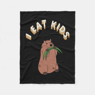Childern's I Eat Kinderen Sticker Fleece Deken