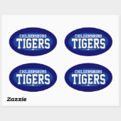 Childersburg High School; Tijgers Ovale Sticker (Vel)
