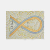 Childhood Brain Cancer Awareness Angel Blanket Fleece Deken (Voorkant (Horizontaal))