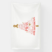 childhood cancer awareness Christmas Large Banner  (Verticaal)