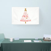 childhood cancer awareness Christmas Large Banner  (Beurs)