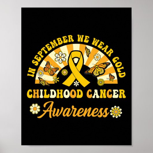 Childhood Cancer Awareness In September We Wear Go Poster (Voorkant)