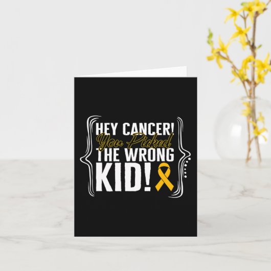 Childhood Cancer Awareness Kind Warrior Ribbon Str Kaart (Gele Bloem)