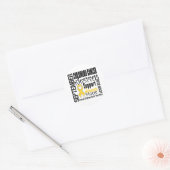 Childhood Cancer Awareness Maand Tribute Ronde Sticker (Envelop)