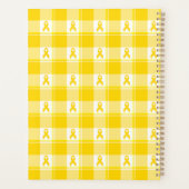 Childhood Cancer Awareness Plaid Gold Ribbon Planner (Achterkant)