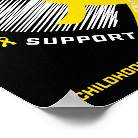 Childhood Cancer Awareness Products Gifts Boys Gir Poster (Hoek)