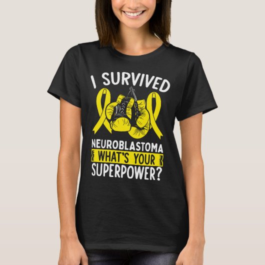 Childhood Cancer Awareness Ribbon Neuroblastoma T-shirt (Voorkant)