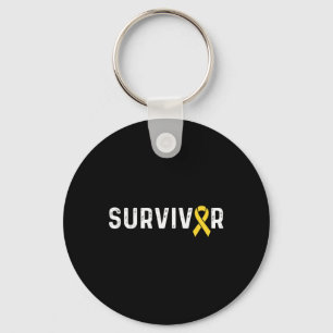 Childhood Cancer Awareness Ribbon Survivor Remissi Sleutelhanger